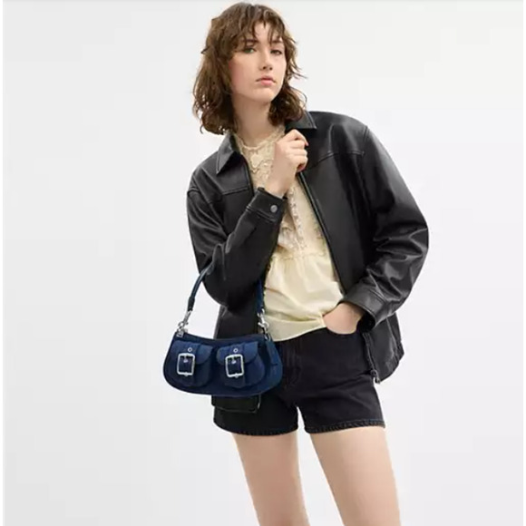 Coach Ashton Bag Shoulder/Crossbody In Denim/Silver/Indigo CAK44 NWT - Picture 9 of 9